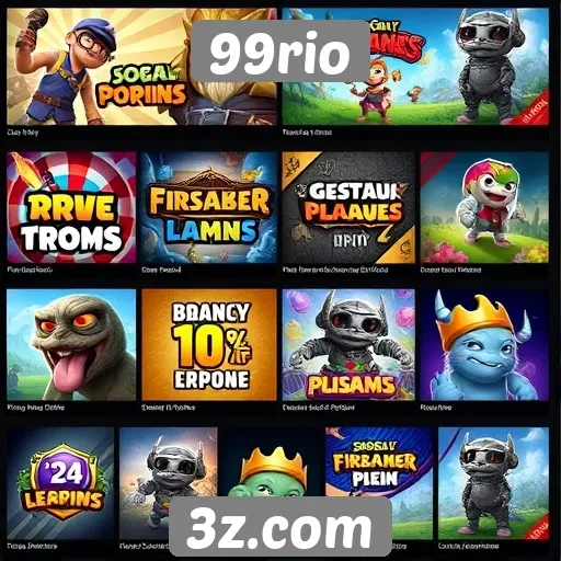 Diversidade de jogos disponíveis na plataforma 99rio